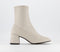 Womens Office Alexia Unlined Ankle Boots Off White Leather