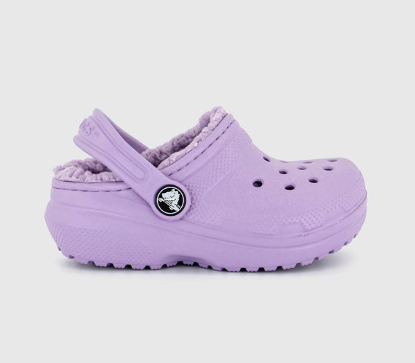 Kids Crocs Classic Lined Clogs T Orchid Uk Size 4 Infant