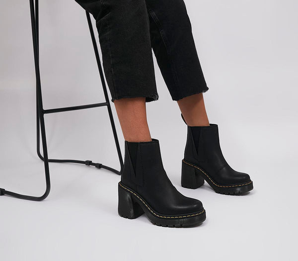 Womens Dr. Martens Spence Heeled Chelsea Black Sendal