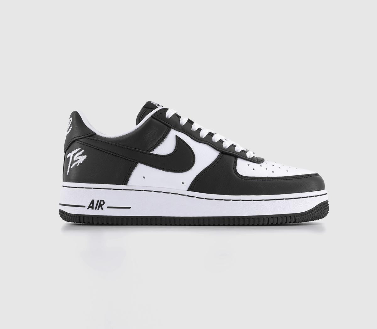 Nike Air Force 1 Trainers TS White Black - OFFCUTS SHOES by OFFICE