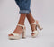 Womens Office Haven Round Toe Platform Sandals White