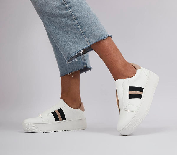 Office For Keeps Slip On Trainers White Mix