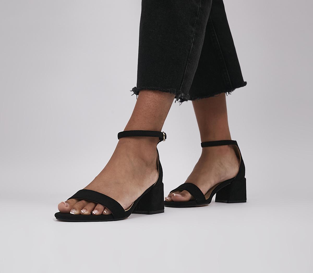 Womens Office Wide Fit: My Way Two Part Sandals Black