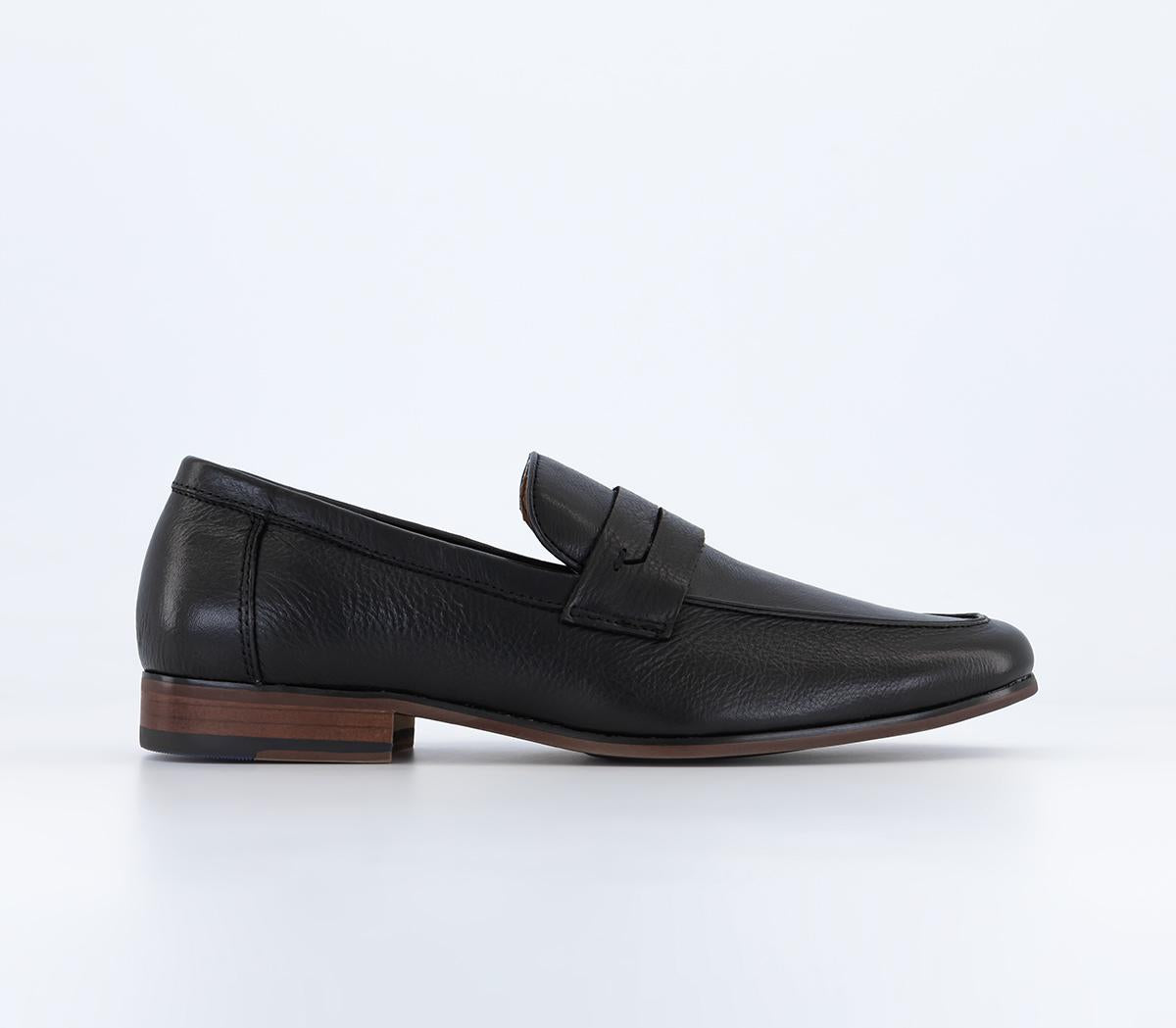 Mens smart black on sale loafers