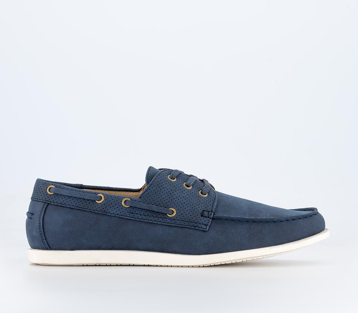 Mens Office Creed  Boat Shoes Navy