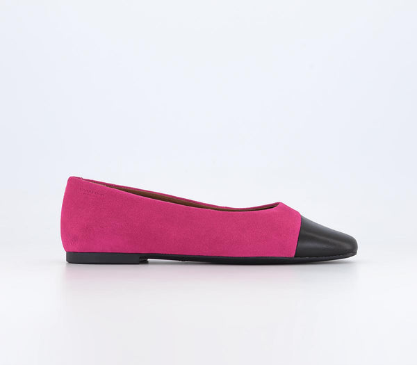 Womens Vagabond Shoemakers Jolin Classic Ballerina Hyper Pink Black