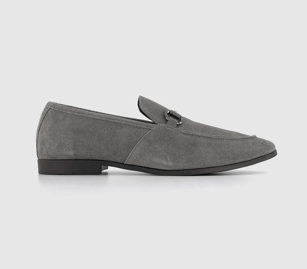 Mens Office Memming Loafers Grey Suede