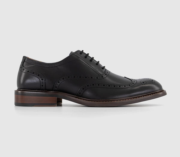 Mens Office Maxwell Oxford Brogue Black Leather
