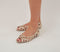 Womens Office Fantasy Peeptoe Woven Ballerinas Gold