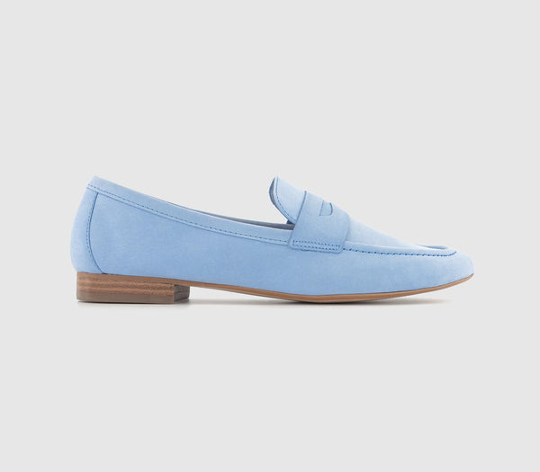 Womens Office Freedom  Penny Loafers Pale Blue Nubuck