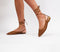 Womens Office Festival Pointed Ankle Strap Shoes Tan