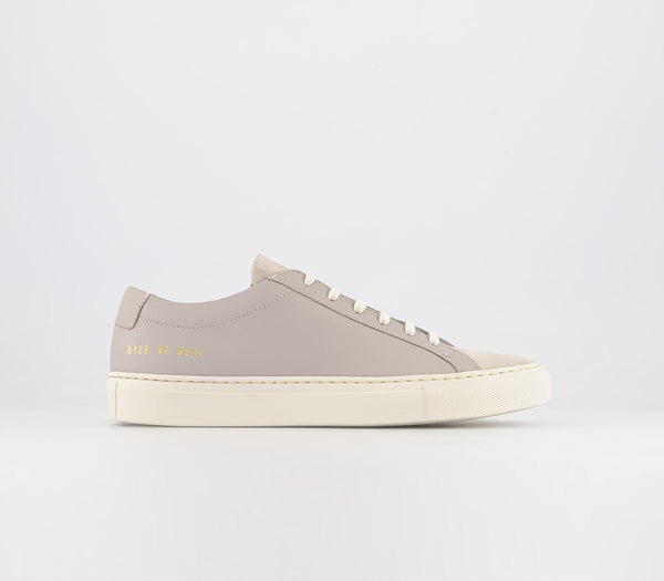 Common Projects Achilles Suede And Leather Trainers Warm Grey