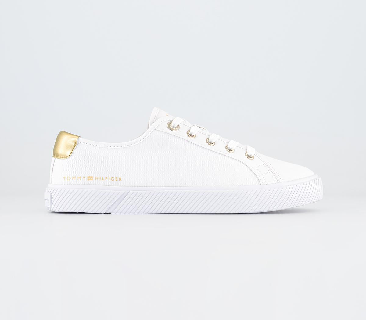 Tommy Hilfiger Metallic Lace Up Vulc Sneakers White