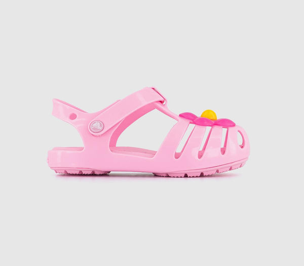 Odd Sizes - Kids Crocs Isabella Sandal T Charm Flamingo - UK Sizes Right 8 Infant/Left 9 Infant