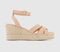 Womens Office Martina Multi Strap Mid Espadrille Wedges Blush