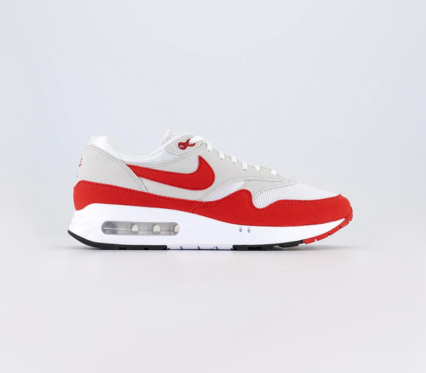Mens Nike Air Max 1 '86 White University Red Light Neutral Grey Trainers
