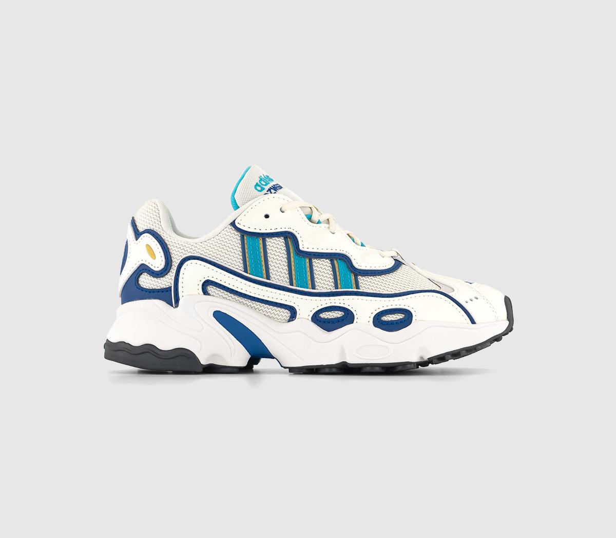 Womens adidas Ozweego Og Trainers Off White Team Royal Blue Lucid Cyan