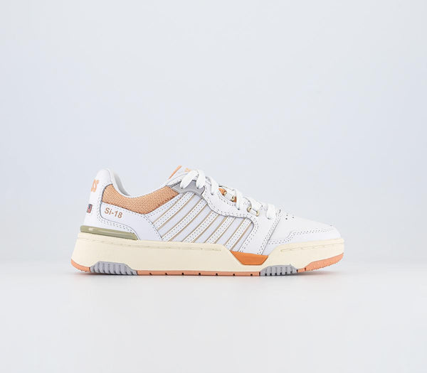 Womens K-Swiss SI-18 Rival White Almost Pink Apricot Whisper White Trainers