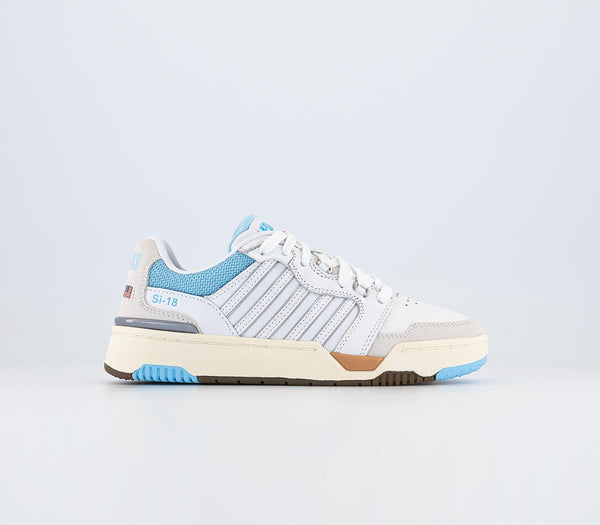 Womens K-Swiss SI-18 Rival White Sky Blue Canyon Sunset Trainers