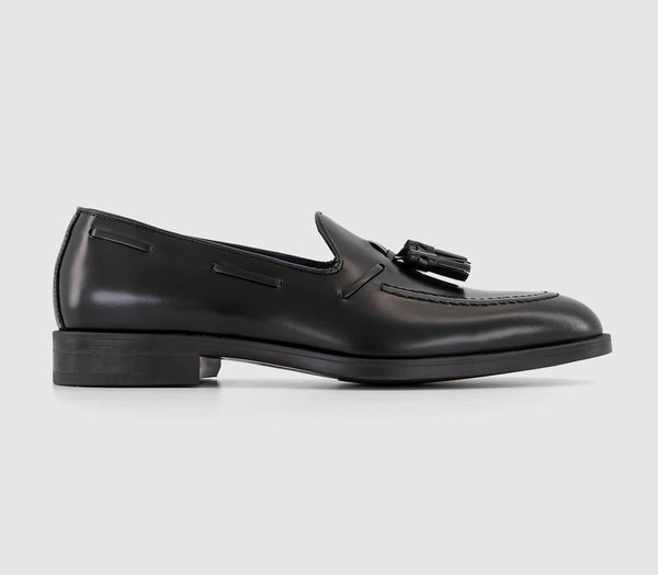 Mens Poste Painswick Tassel Loafers Black Leather
