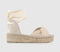 Womens Gaimo For Office Twisted Platform Sandals Cream Canvas