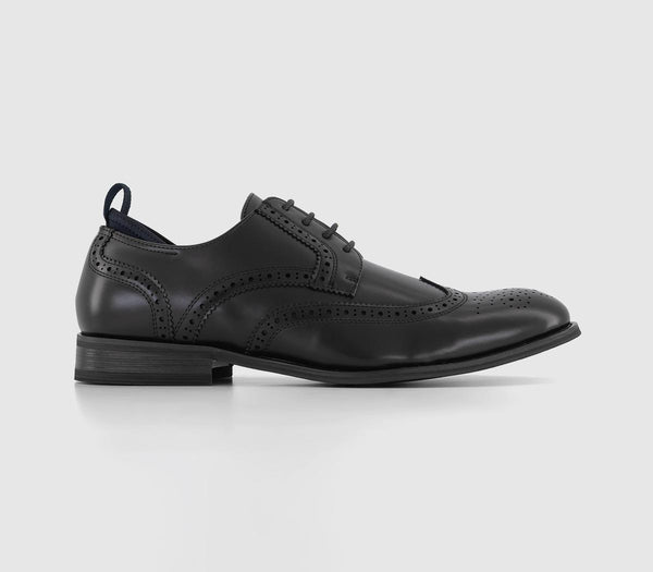 Mens Office Montgomery Brogue Derby Shoes Black