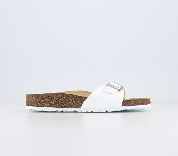 Womens Birkenstock Madrid 1 Bar Mule White Birko Flor