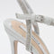 Womens Office Honor Strappy Two Part Stiletto Silver
