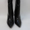 Womens Office Kitty Croc Knee Boots Black Croc