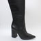 Womens Office Kash Point Toe Block Boots Black Leather