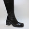 Womens Office Karson Square Toe Knee Boots Black Leather