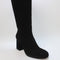 Womens Office Kinsley Block Heel Knee Boots Black Suede