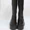 Womens Office Kamilla Chelsea Knee Boots Black Leather