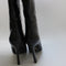 Womens Office Kitty Croc Knee Boots Black Croc