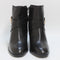 Womens Office Alma Buckle Strap Ankle Boots Black Leather