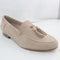 Womens Office Flick Retro Tassle Loafers Taupe Suede
