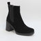 Womens Office Absolutely Heeled Unit Chelsea Boots Black Suede