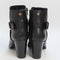 Womens Office Alma Buckle Strap Ankle Boots Black Leather