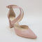Womens Office Marne Cross Strap Courts Pink Leather