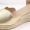 Womens Office Round Wedge Espadrille Gold