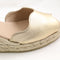 Womens Office Round Wedge Espadrille Gold