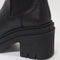 Womens Office Kaggie Block Heel Chelsea Boots Black Leather