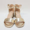 Womens Office Minimum Effort Two Part Low Block Heels Gold