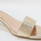 Womens Office Minimum Effort Two Part Low Block Heels Gold