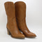 Womens Office Kennedy Western Calf Boots Tan Leather