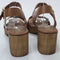 Womens Office Maeve  Wood Sandals Tan Leather