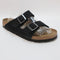 Mens Birkenstock Arizona Two Strap Sandals Desert Buck Black