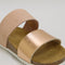 Womens Office Salinas Cork Footbed Sandals Nude Gold Mix Nubuck