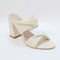 Womens Office Marcy Twist Two Strap Mules Off White Leather