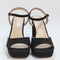 Womens Office Wide Fit: Hearty Square Toe Platforms Black Micro